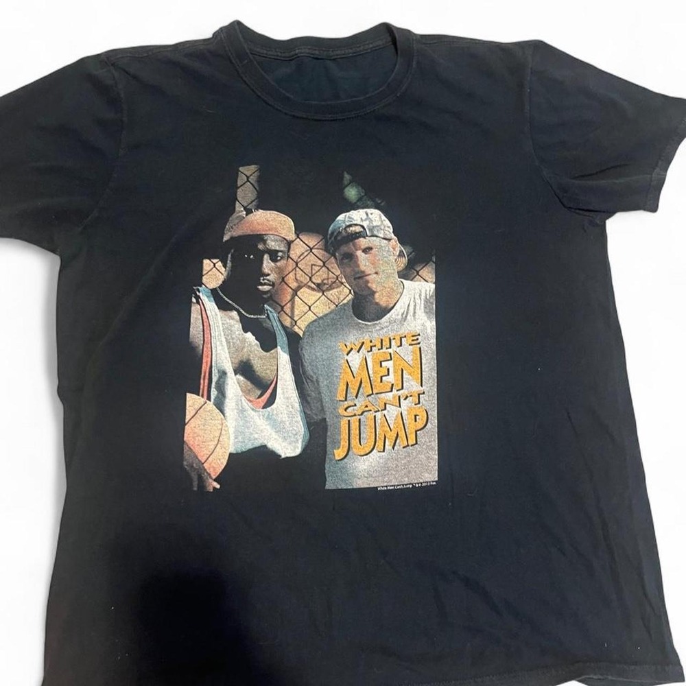 Retro Black 'WHITE MEN CAN'T JUMP Graphic Tee